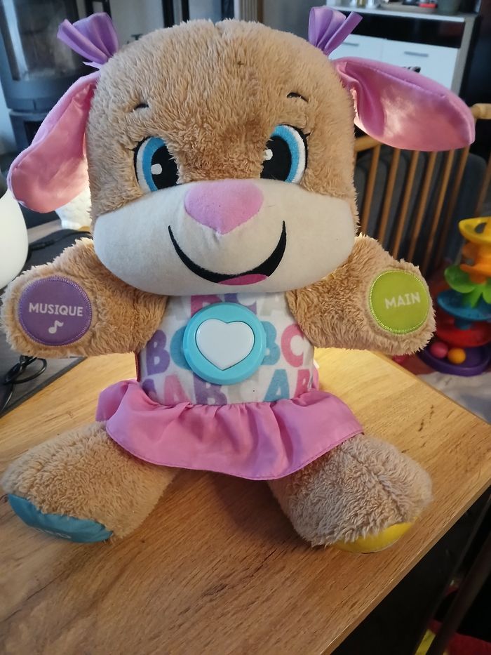 OURS EVEIL ROSE FISHER PRICE