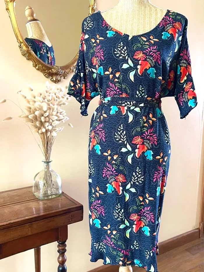 Robe Fleurie Multicolore - photo numéro 3