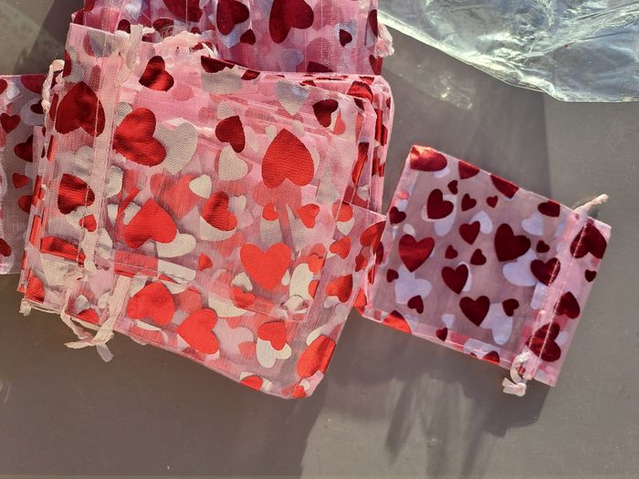 Pochettes  bijoux cœur