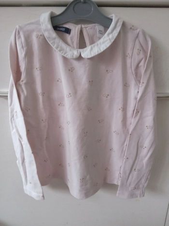 Tee-shirt manches longues fille.  Okaidi.