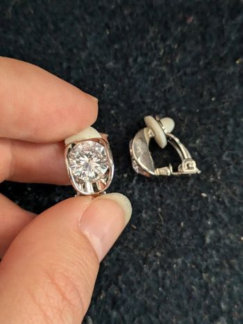 Boucles a clips vintage a strass