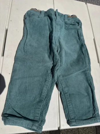 Pantalon velours vert taille 18 mois 80cm orchestra