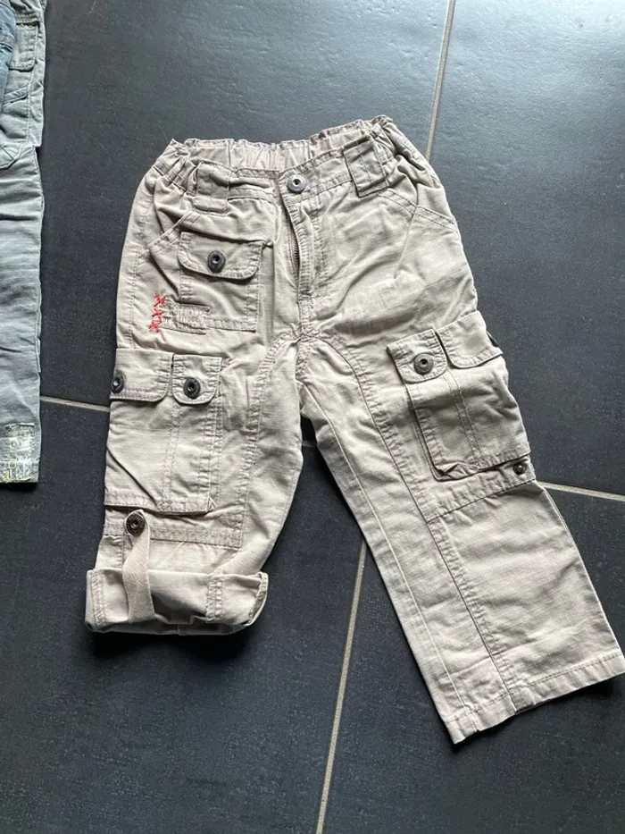 Lot 4 pantalons gris kaki beige bleu - photo numéro 14