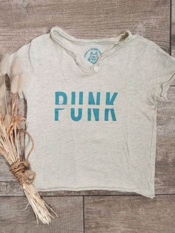 Teeshirt Zadig et Voltaire 18mois bébé garçon gris punk bleu fille