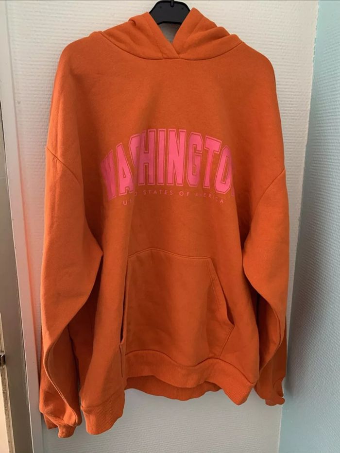Haut Pull Sweat À Capuche Orange Pimkie TS