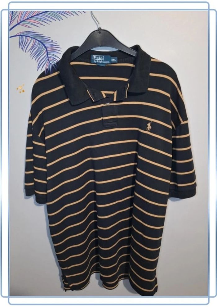 Polo Ralph lauren  noir et marron 100% coton- taille XXL - brodé (33)