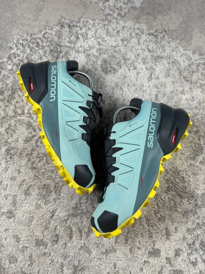 Salomon SpeedCross5 Gore-Tex - Blue & Yellow & Grey