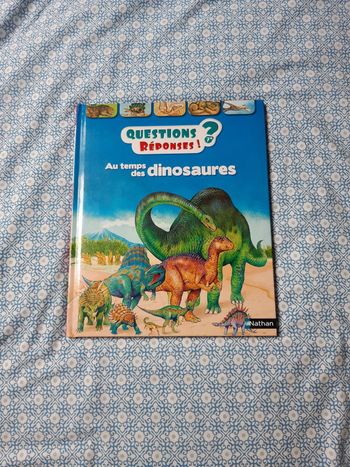 Livre enfants questions réponses au temps des dinosaures