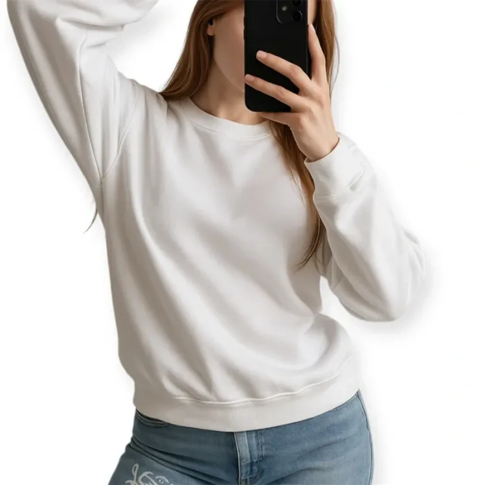 Sweat, blanc, tout simple taille S neuf