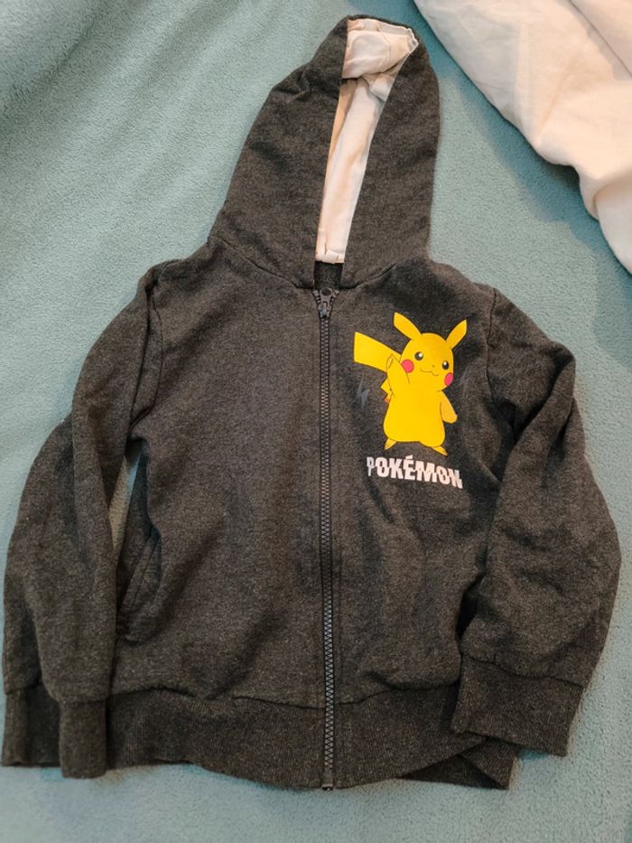 Gilet zippé garçon pokemon 6 ans
