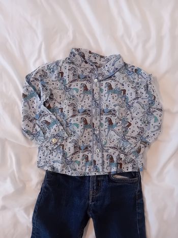 Chemise en liberty 24 mois garçon