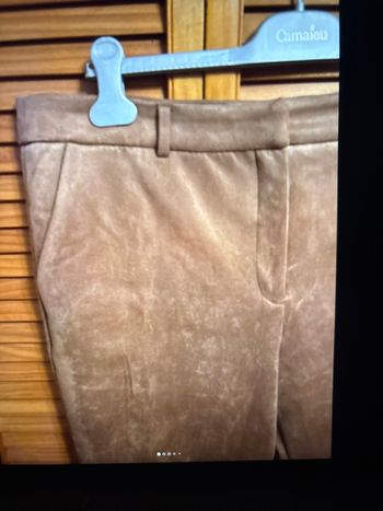 Pantalon imitation daim femme