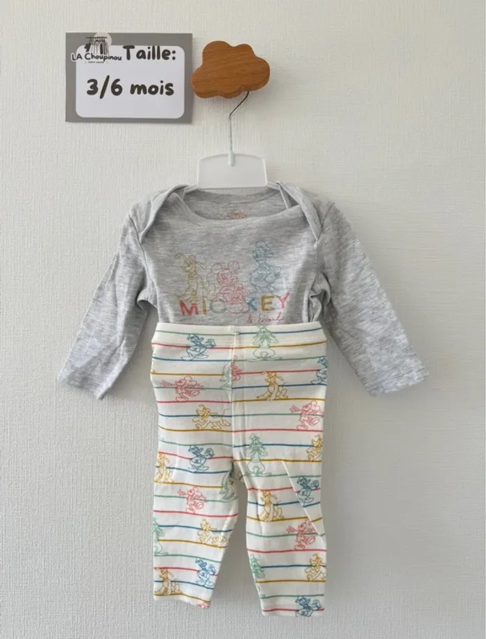 Body + legging - taille 3/6 mois 🌸