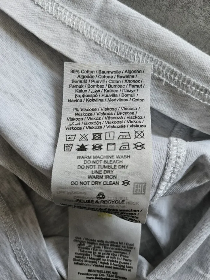 T-shirt à manches courtes homme - Taille M / 38 - Jack & Jones - Gris brodé bleu - photo numéro 6