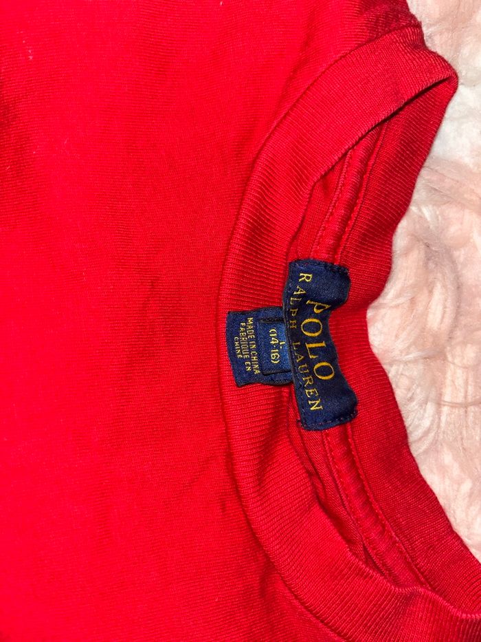 T-shirt manches longues Polo Ralph Lauren rouge – excellent état - photo numéro 2