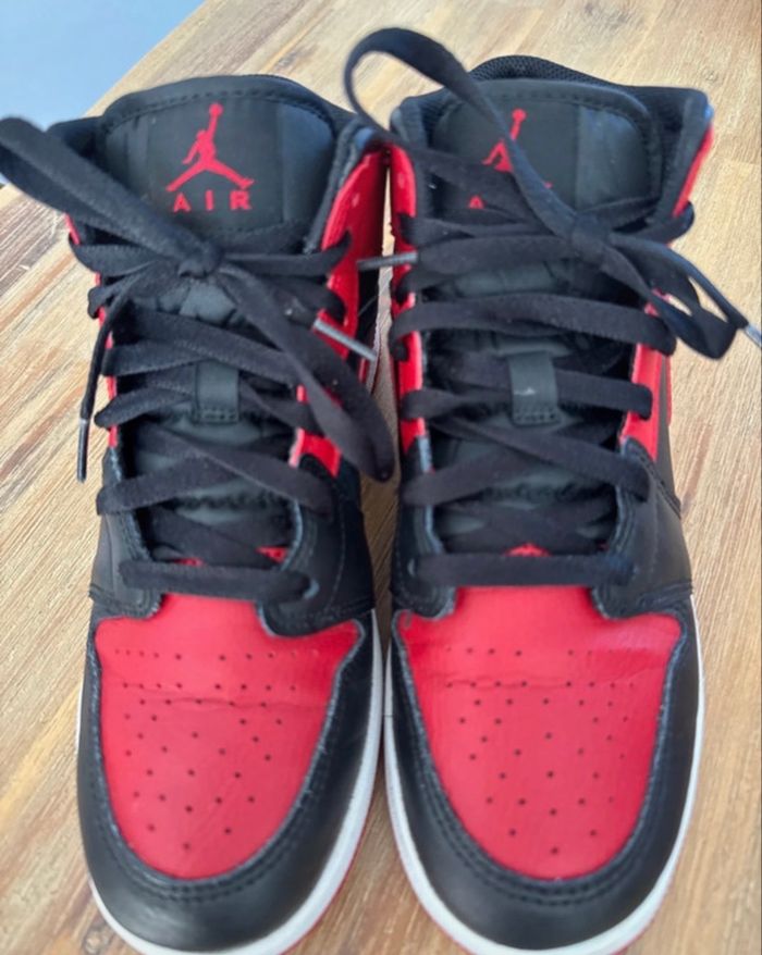 Jordan one mid black and red T39 - photo numéro 3