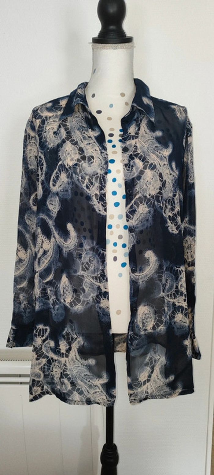 Chemisier fluide transparent en taille 48