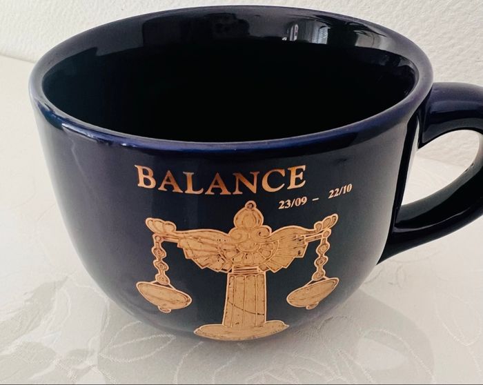 Bol signe astro Balance Marine/doré - photo numéro 3