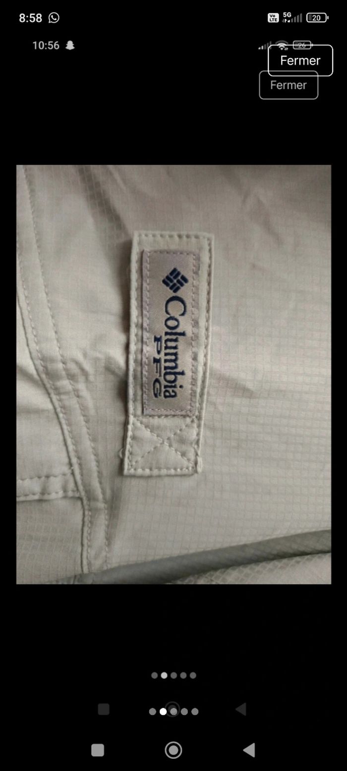 Chemise Columbia vert d'eau - photo numéro 2