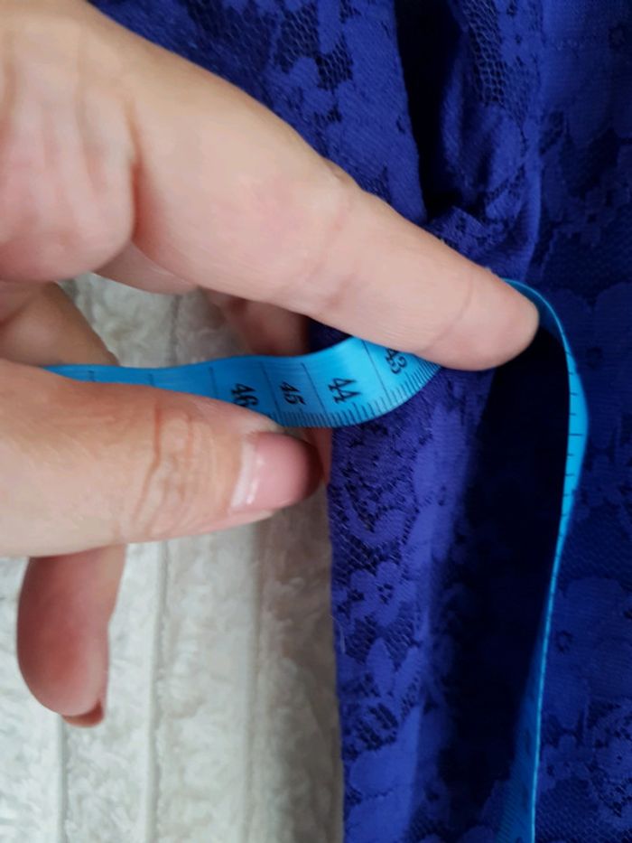 Robe dentelle bleue H&M - photo numéro 4