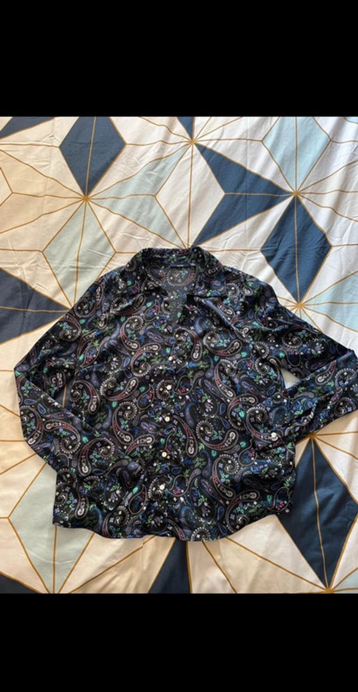 Chemise satiné à motif femme Kiabi taille38