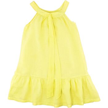 Bonnet à Pompon Robe sans manche 6 ans en lin et coton