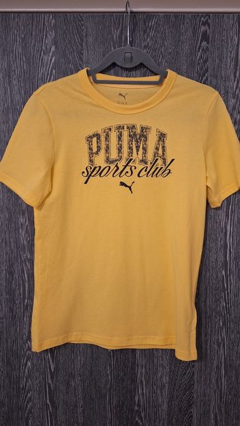 Tee-shirt manches courtes uni jaune Puma