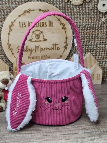 Panier décoratif lapin