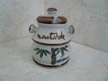 Moutardier en faïence