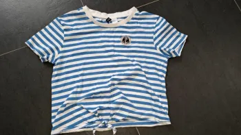 T-shirt court marin, Het M, taille XS