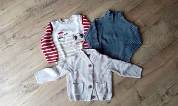 Lot de 3 pulls gilet sweat bébé garçon 24 mois