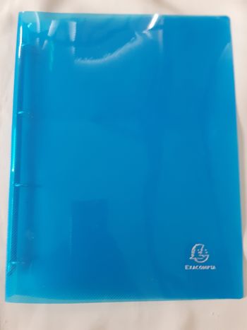 classeur souple à anneaux bleu - A4 - dos 20 mm - exacompta