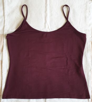 Débardeur prune à bretelles - Camaïeu - T4