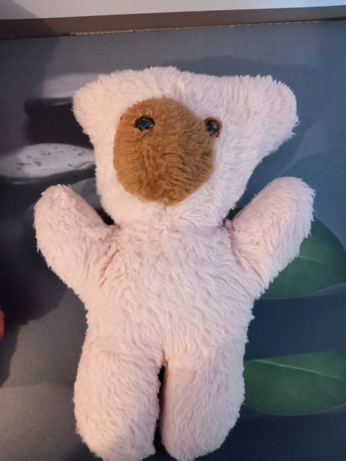 2 peluches vintages rose 29cm chamti pampers - photo numéro 6