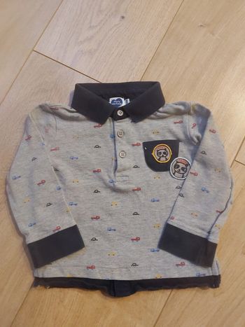 Polo manches longues garçon Mots d'enfants 24 mois (78)