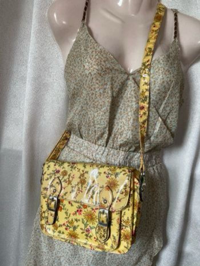 Joli petit sac jaune fleuri Aquarelle collection