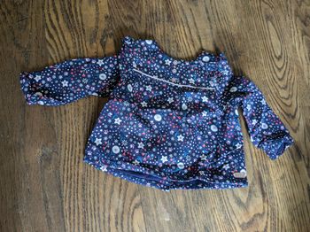 Blouse Bleue marine fleurie Sergent Major 6-9mois