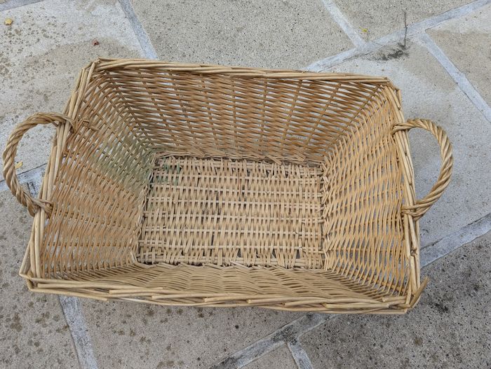 Panier osier rectangulaire