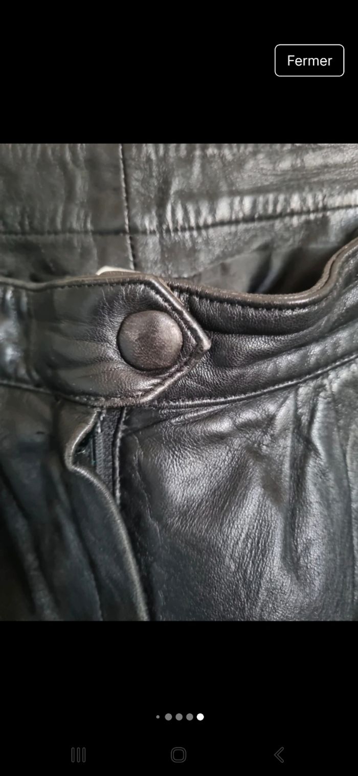 Pantalon cuir vintage coupe originale - photo numéro 6