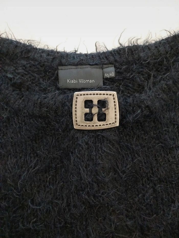 Boléro noir en maille poilue 46 - photo numéro 2