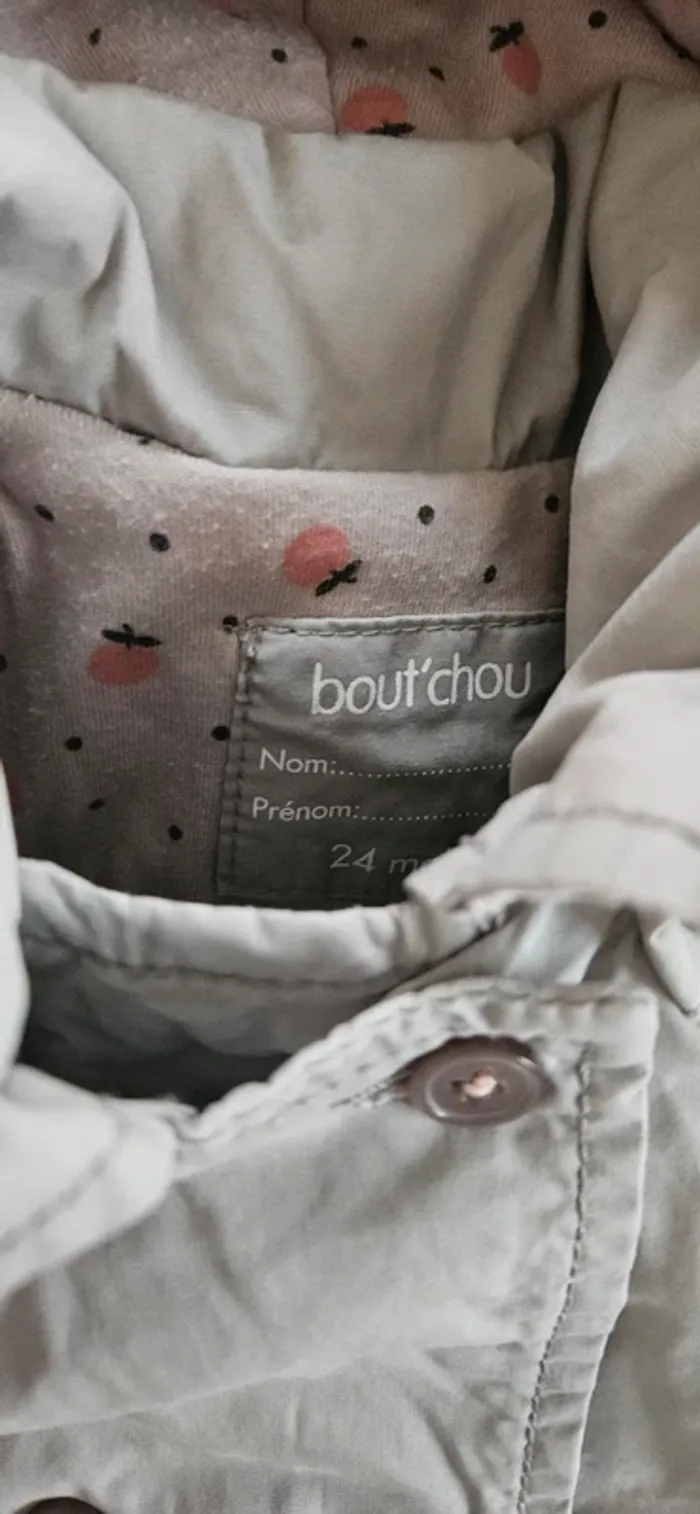 Trench gris 2 ans fille printemps - photo numéro 3