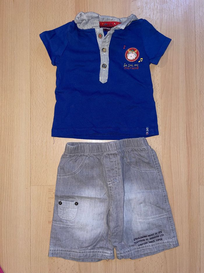 Ensemble polo pantalon léger garçon 9 mois