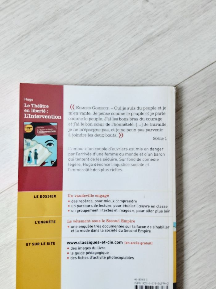 Livre Victor Hugo Le théâtre en liberté : l'intervention - photo numéro 2