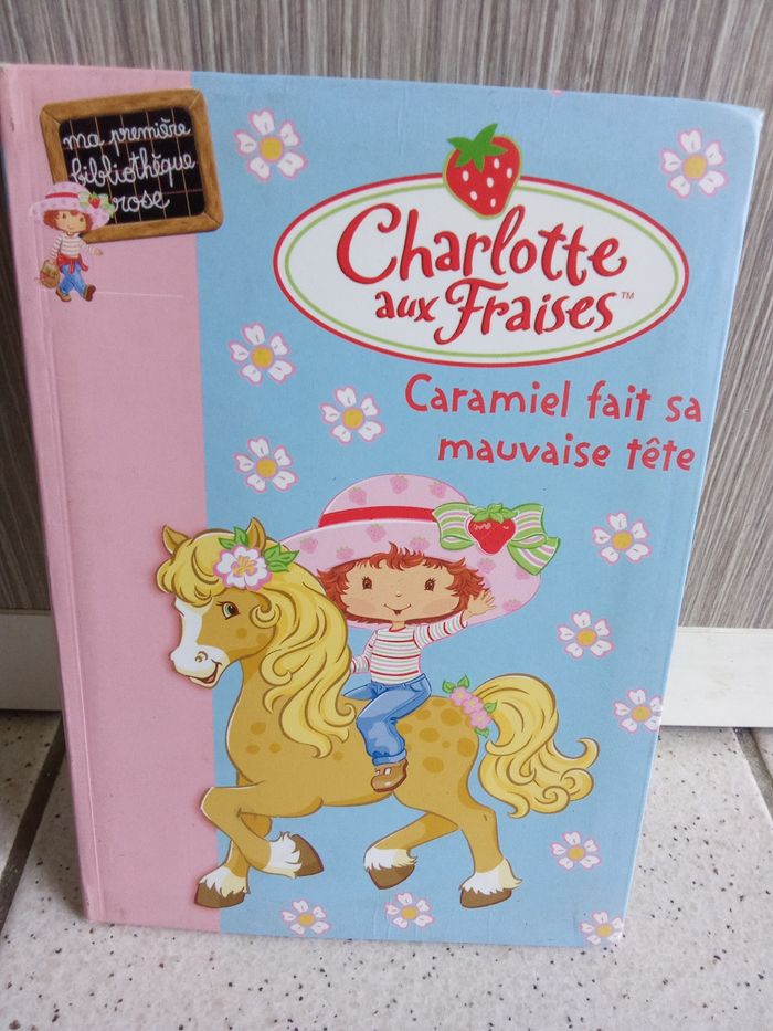 Livre roman bibliothèque rose Charlotte aux fraises caramel fait sa mauvaise tête,  numéro 842