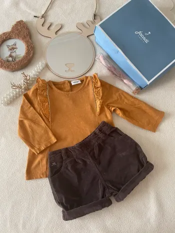 🌼 Ensemble bébé chic et confortable – Tao & Lili Gaufrette 🌼