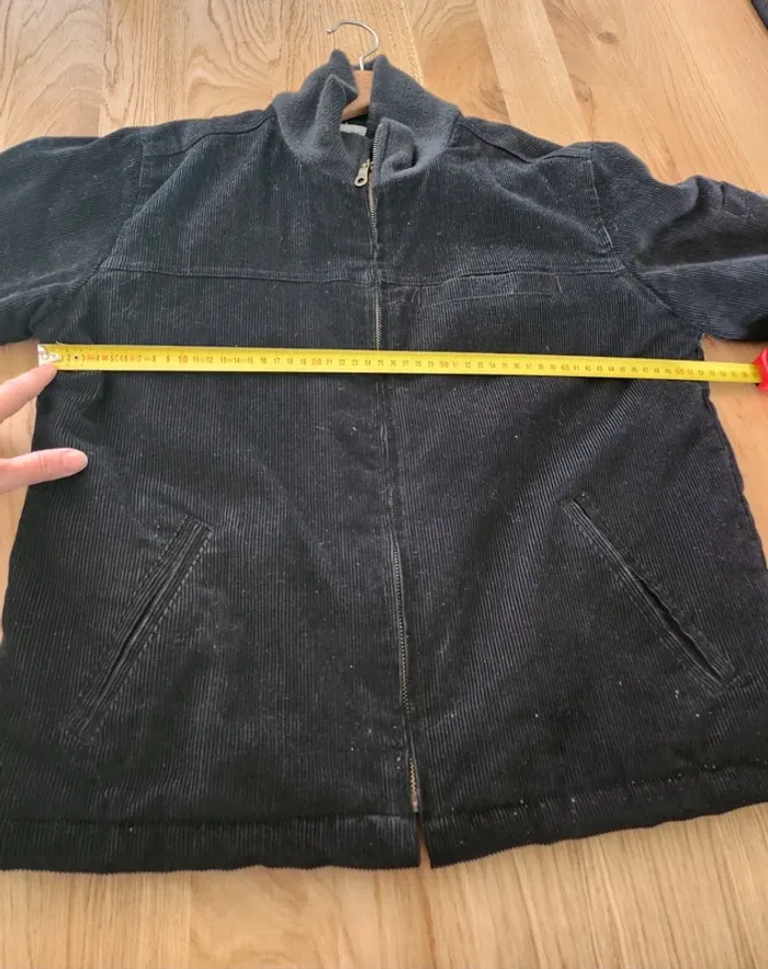 Manteau blouson côtelé noir lotus blossom taille 42/44 excellent état - photo numéro 6