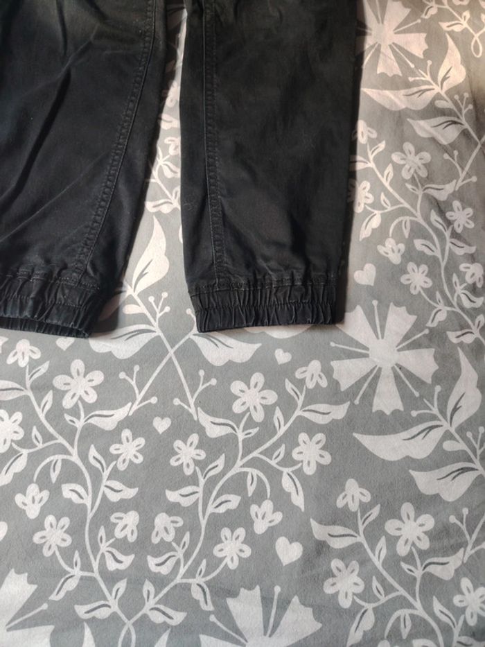 Pantalon cargo noir à élastique homme taille xs kiabi - photo numéro 4