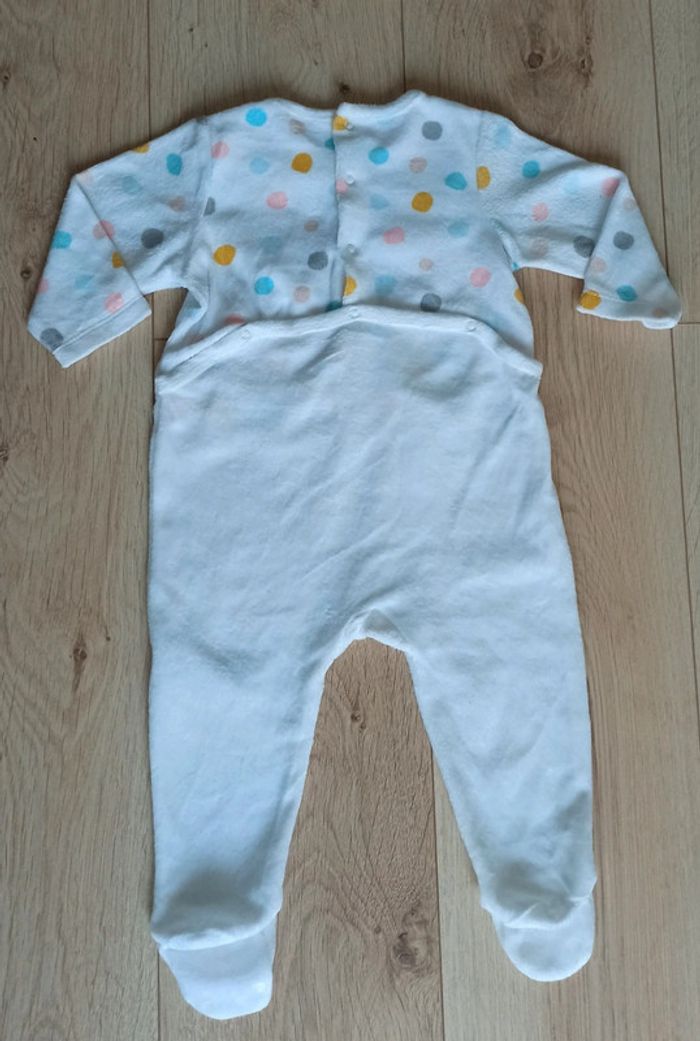 Pyjama velours Blanc Panpan lapin dans Bambi - Disney Baby - Taille 12 mois neuf - photo numéro 2