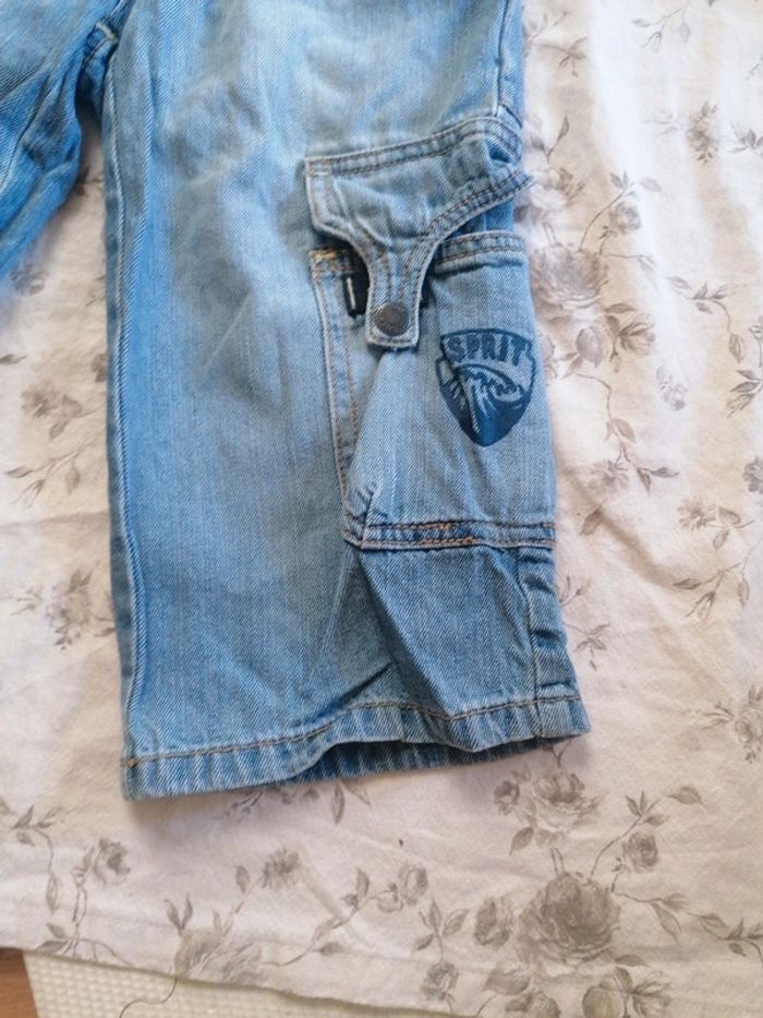 Bermuda large Jean esprit / cargo - photo numéro 5