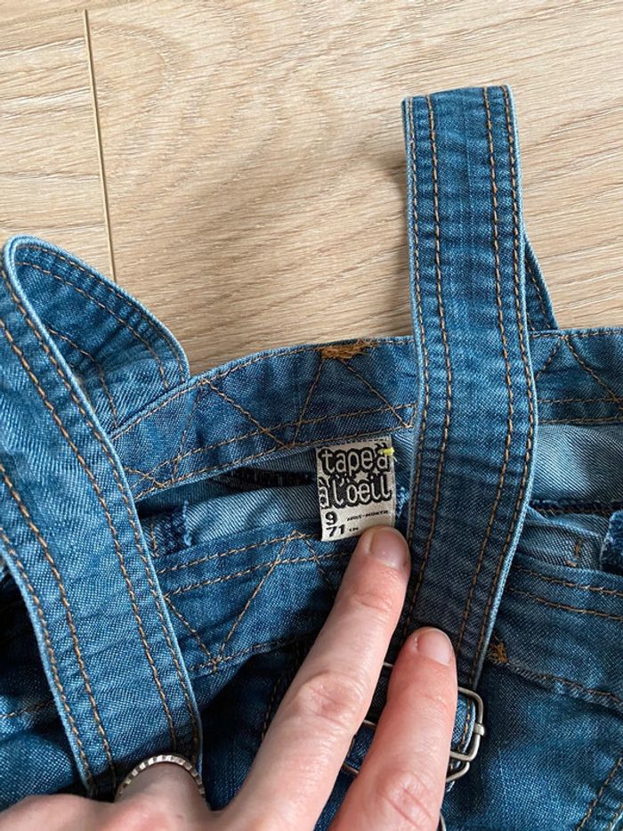 Salopette shirt neuve 9 mois tape à l’œil - photo numéro 3
